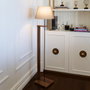 Opviq AYD-3134 Lámpara de Pie de Madera Beige